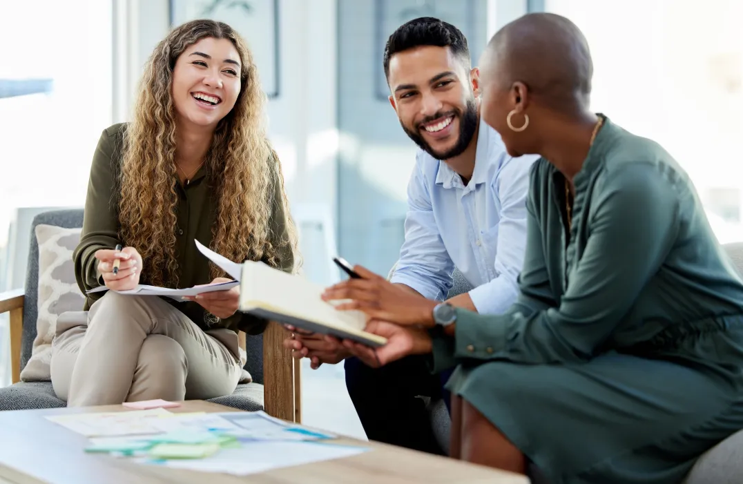 A mortgage professional walking through options with a client