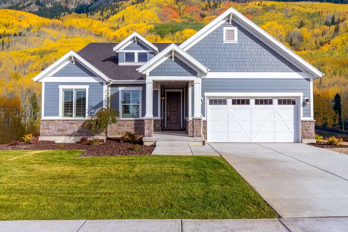 A reachable first home with stone and siding
