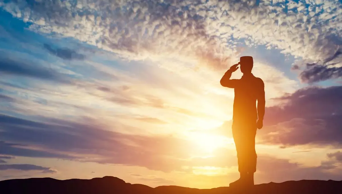 A veteran at home with family