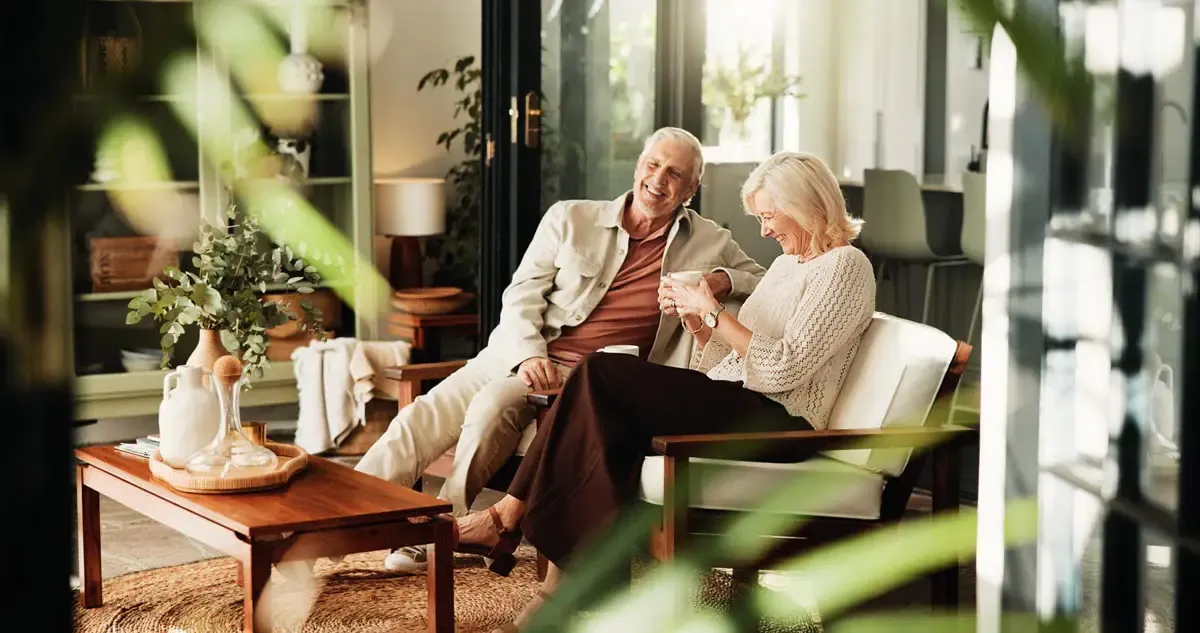 Retired homeowners comfortable in the house they own