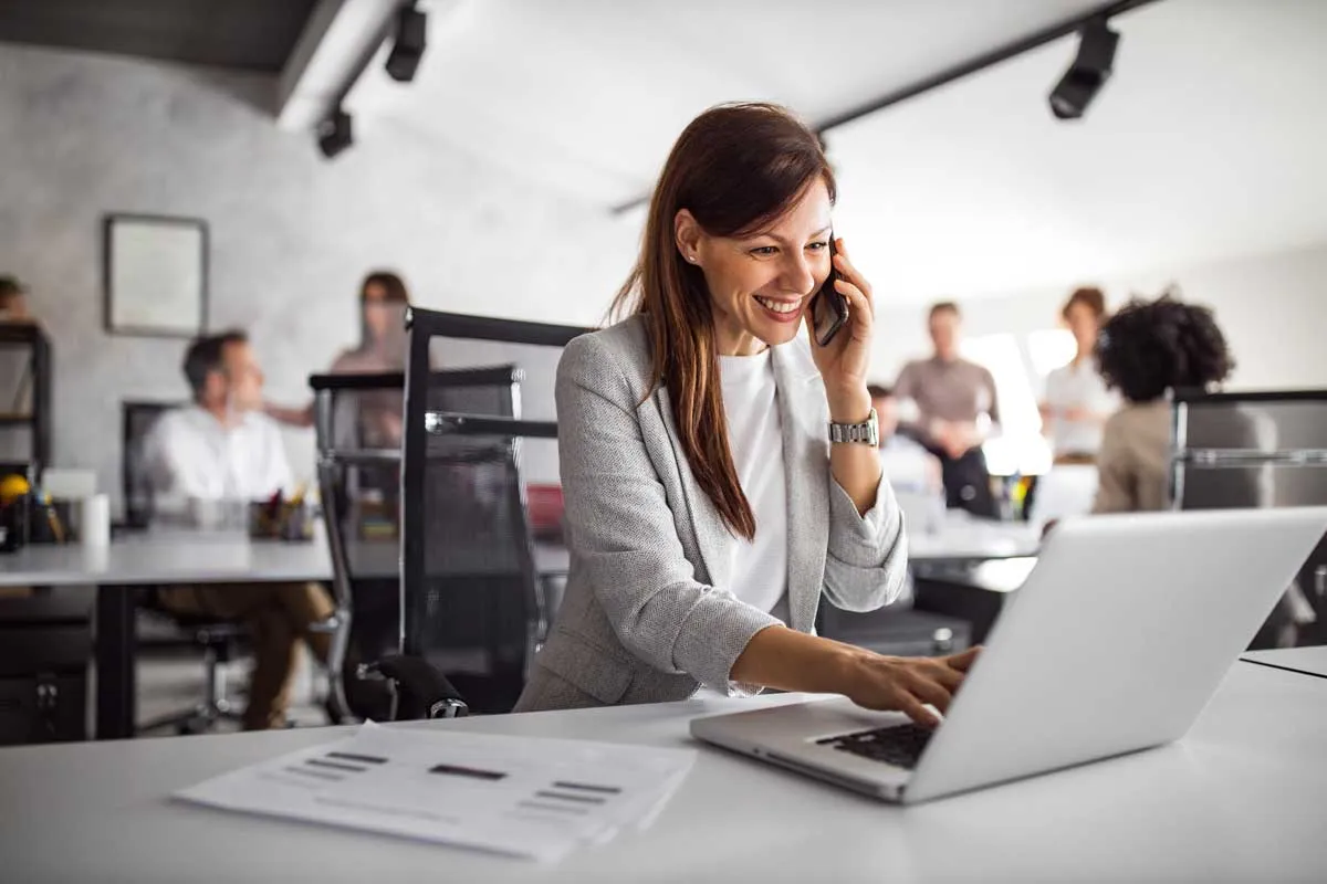 A team member available at the desk